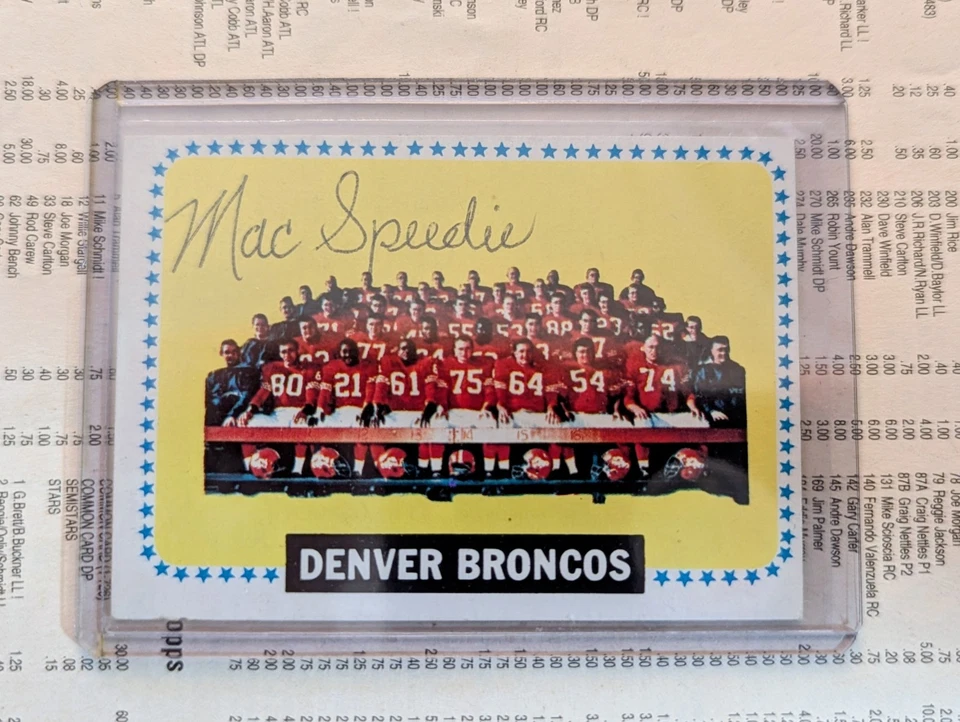Mac Speedie 签名亲笔签名 1964 年 Topps — 第 1/2 张图片