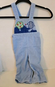 Vintage Carter’s Corduroy Overalls Dog Apple Tree Embroidered 18 Months - Picture 1 of 4