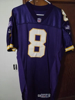 Camiseta de fútbol americano de la NFL local usada/usada del juego de los Minnesota Vikings # 8 - Todd Bouman - QB Foto 1 de 4