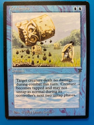MTG 1x Telekinesis English Legends OLD SCHOOL Magic the Gathering Card x1 NM - Image 1 of 2