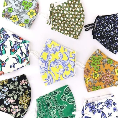 NIP Tory Burch Floral Two Layer Adjustable Mask Face Cover Pick a deisgn - Image 1 of 4