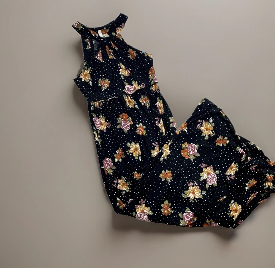 Free People Floral Sleeveless Maxi Dress With Halter Top Cottagecore Size Small - Image 1 of 4