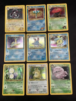 Vintage Pokemon Cards Rare Holo Lot WOTC MP/HP Gym Heroes, Jungle, Fossil, Base - Image 1 of 4
