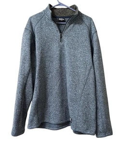 Pullover polar Eddie Bauer para hombre talla grande 1/4 cremallera poliéster manga larga preppy - Imagen 1 de 15