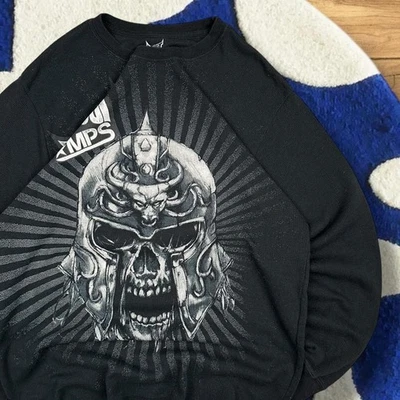 Tapout MPS Y2K Grunge Calavera Negra Térmica Manga Larga se ajusta a Grande Foto 1 de 4