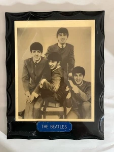 The Beatles Framed Photo On Wood Base Vintage Beatles Photo 13x10x1 - Picture 1 of 4