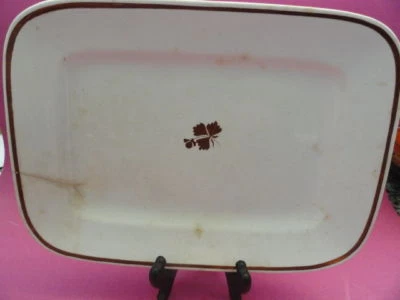ANTIGUO PLATO DE HOJAS DE TÉ WEDGWOOD & Co RECTANGULAR c. 1890 ~ 12" x 8,75" Foto 1 de 4