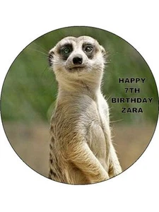 7.5 MEERKAT EDIBLE ICING BIRTHDAY CAKE TOPPER - Picture 1 of 1