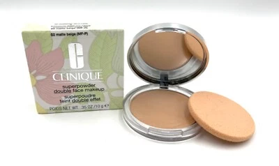 New in Box! Clinique Superpowder Double Face Makeup ~ 02 Matte Beige ~ Full Size - Image 1 of 2