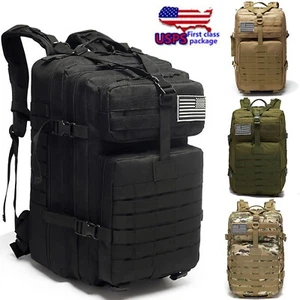 40L Military Tactical Backpack Men Large Army Assault Pack Outdoor Travel Bag - Picture 1 of 21