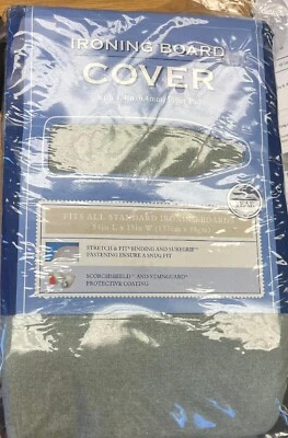 Iroining Board Cover W 1/4 IN FIBER PAD 54" L x15" W CLERY GREEN PEARL - Image 1 of 4