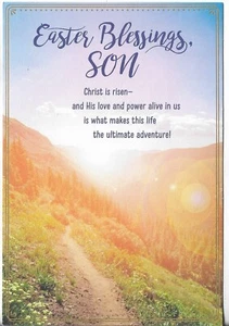 NEW Happy Easter Card 5.5x8 - Easter Blessings, SON -Christ is Risen - Picture 1 of 3