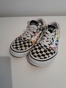 Vans Off The Wall Rainbow Check Design Gr. UK 12,5 Kinder Schnürer TOP - Bild 1 von 13