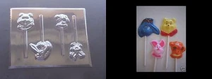 WINNIE the POOH PIGLET EEYORE TIGGER FACE Chocolate Soap Candy Mold - Picture 1 of 1