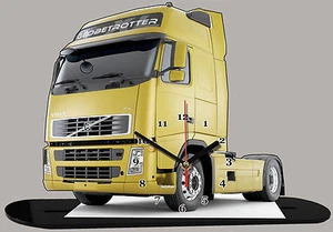 MODEL CARS, TRUCK VOLVO FH 520-02 with Clock 11,8x 7,8 inches and aluminium - Picture 1 of 1