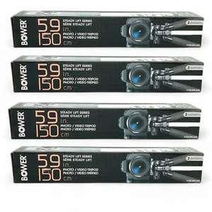 Lot of 4 Bower 59-inch Tripod VTSL59CAN Steady Lift Series Black - Picture 1 of 4