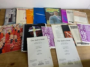 Lot of 19 Vintage Vocal & Piano Scores, Sheet Music Songbooks Gospel Church EUC - Picture 1 of 7