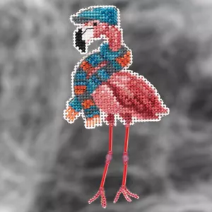 Mill Hill Counted Cross Stitch Kit - Fall Flamingo - 2.5"x4.75" New! - Picture 1 of 1