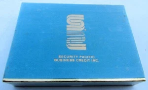 VINTAGE DOUBLE DECK PLAYING CARDS SECURITY PACIFIC BUSINESS CREDIT ADVERTISING - Picture 1 of 3