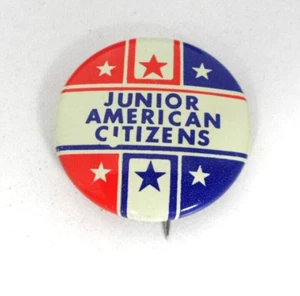 Prendedor vintage de ciudadanos estadounidenses junior pinback botón JAC programa juvenil DAR 7/8" - Imagen 1 de 3
