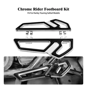 Chrome Driver Empire Footboards Floorboards For Harley Touring Street Road Glide - Picture 1 of 17