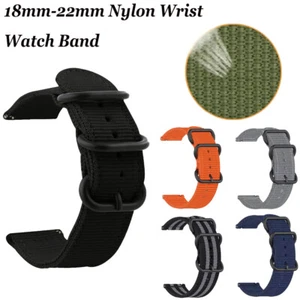 18 mm 20 mm 22 mm robust Militär gewebt Nylon Armbanduhrband Schnellspannband - Bild 1 von 19
