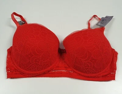 HOT: HUIT PARIS Schalen-BH APREGE, Gr. 80  Cup E, rouge, NEU+Etikett 86,00 EURO - Bild 1 von 4