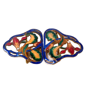 Nurses Belt Buckle Enamel Art Nouveau Gilt Circa 1930s - Picture 1 of 12