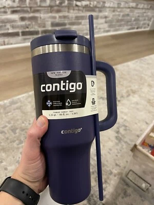 NUEVO 40 OZ índigo a prueba de fugas vaso aislante de acero inoxidable de doble pared Foto 1 de 4