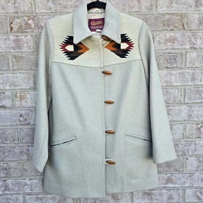 VTG 60s Pioneer Wear Western Aztec Navajo Jacket Southwest Wool Coat Chimayo USA - Image 1 of 4