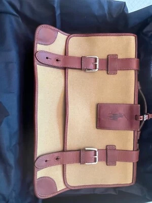 Ralph Lauren Canvas and Leather Briefcase - Image 1 of 4
