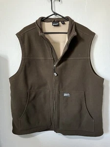 Dri Duck Vest Mens XL Brown Full Zip Fleece DDX Outdoor Workwear - Picture 1 of 4