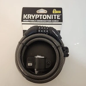 Kryptonite Resettable Bicycle Security Combination Cable Bike Lock 6’x12mm Heavy - Picture 1 of 9