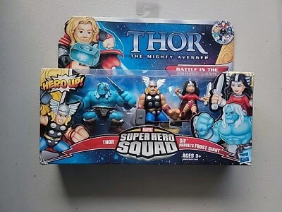 Hasbro Super Hero Squad - Thor, Sif & Frost Giant - Battle in the Frozen Land Foto 1 de 4