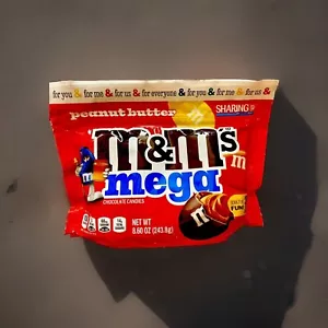 243.8g Bag M&Ms MEGA Peanut Butter Milk Chocolate m and ms American Candy Sweet - Picture 1 of 6