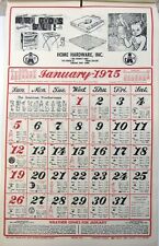 1975 Home Hardware Store Ashland OHIO American Almanac Calendar Planting Weather