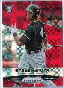 2015 Panini Prizm Steven Moya #102 Red Power Parallel RC 113/125 Tigers - Picture 1 of 2