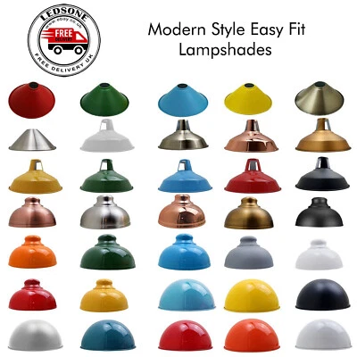 Vintage Easyfit Pendant Shade Metal Lampshade Kitchen Modern Ceiling Light Shade - Image 1 of 4