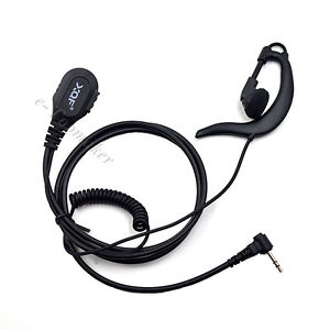 2.5mm G Shape Earpiece Headset PTT for Cobra Walkie Talkie CXR875 PR375 PR385