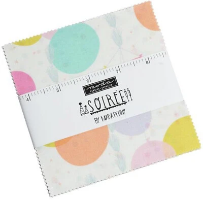 Soiree Moda Charm Pack 42 100% Cotton 5" Precut Fabric Quilt Squares - Image 1 of 2