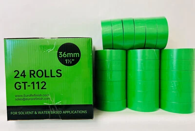 SUPREME MASKING TAPE GREEN 1-1/2 inch  (24 Rolls) 4 sleeves Automotive Bodyshop - Image 1 of 4
