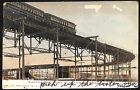 1905 Elevated Railroad Curve at 110th Street New York City GLITTER Postcard