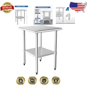 NSF-Certified 24X24 Inches Stainless Steel Work Table for Restaurant & Home Use - Picture 1 of 9