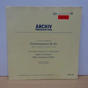 198 341 PALESTRINA Masses REGENSBURG SCHREMS WHITE LABEL ARCHIV STEREO LP EX - Picture 1 of 8