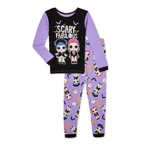 Lol Surprise Girls Halloween Long Sleeve Pajama 2-Piece set, size 8 Color Purple - Picture 1 of 3