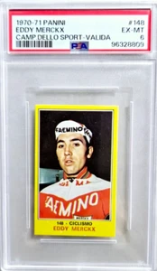 1970 Panini Campioni Dello Sport #148 Eddy Merckx Card PSA 6 POP 2 Valida GOAT - Picture 1 of 2