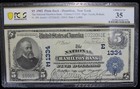 1902 Five Dollar Plain Back National Currency Note Hamilton Ny Pcgs Vf 35