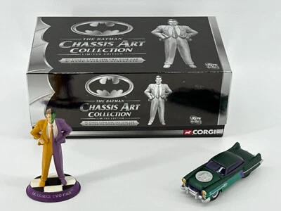 Corgi DC Batman Chasis Art 1950 Coche de dos tonos y estatua de dos caras edición limitada 1:43 NUEVO Foto 1 de 4