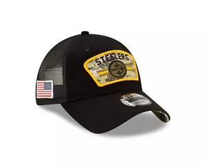 Cappello regolabile Pittsburgh Steelers New Era Salute to Service 9TWENTY - Nero - Foto 1 di 7