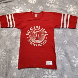 Vtg University Of Houston Cougars Phi Slama Jama T Shirt 70s 80s Small Rare - Picture 1 of 10